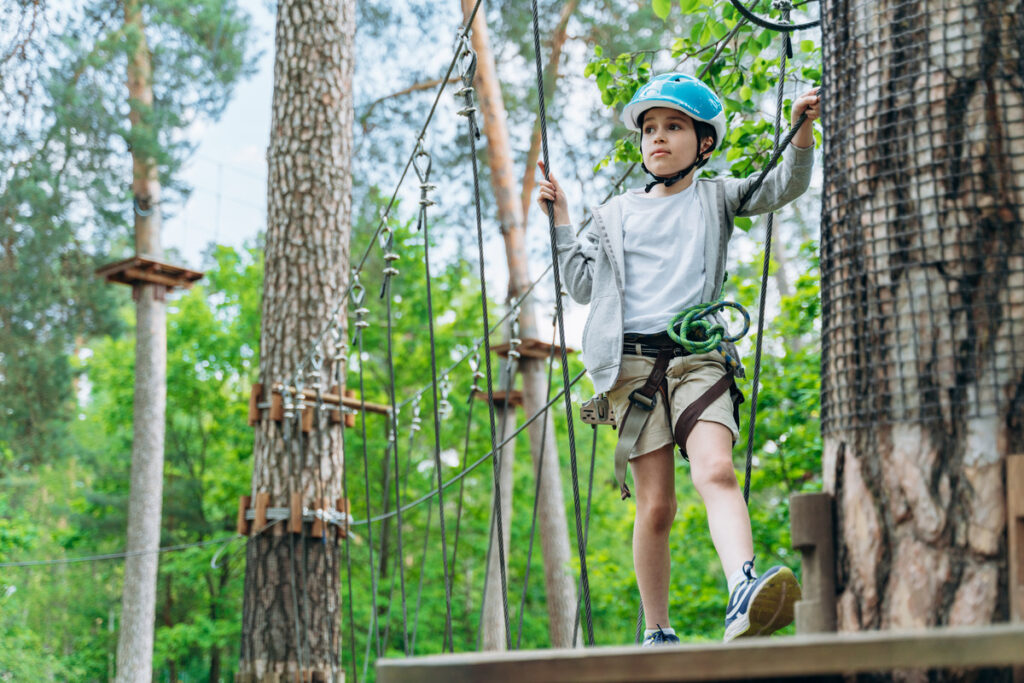 You'll be taking on suspended obstacles and challenges high up in an elevated Aerial Trekking course, Westport. 
