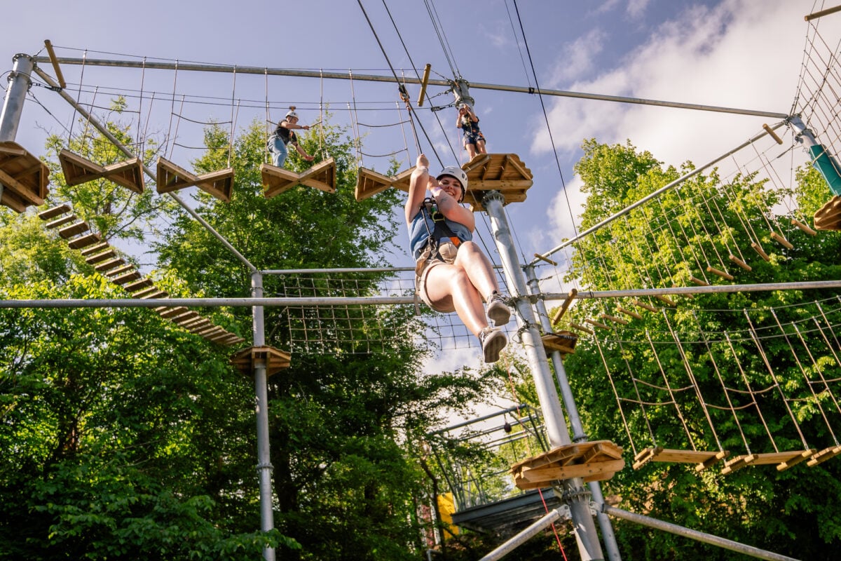 Aerial Trekking at Westport Adventure. Take on our elevated obstacle course. 