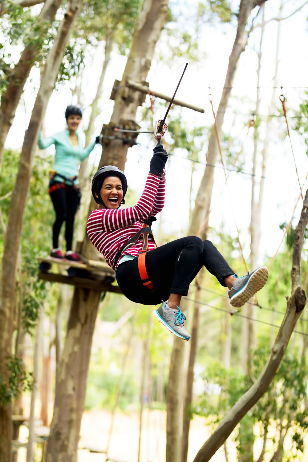 Challenge your friends to a race down our Twin Ziplines at Westport Adventure.