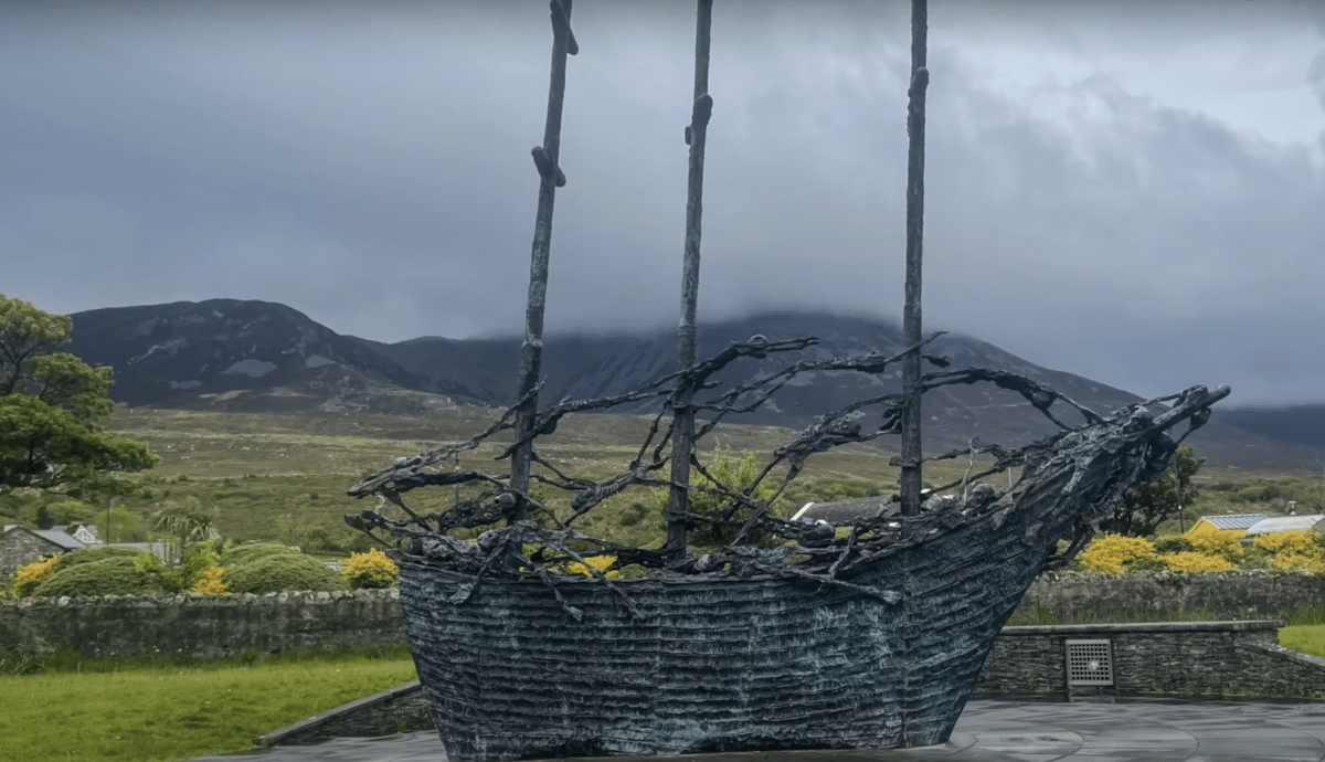 10 Budget-Friendly Things to Do in Westport, Co. Mayo - Visit the National Famine Memorial. Image Source: https://tinyurl.com/2rsmhr4